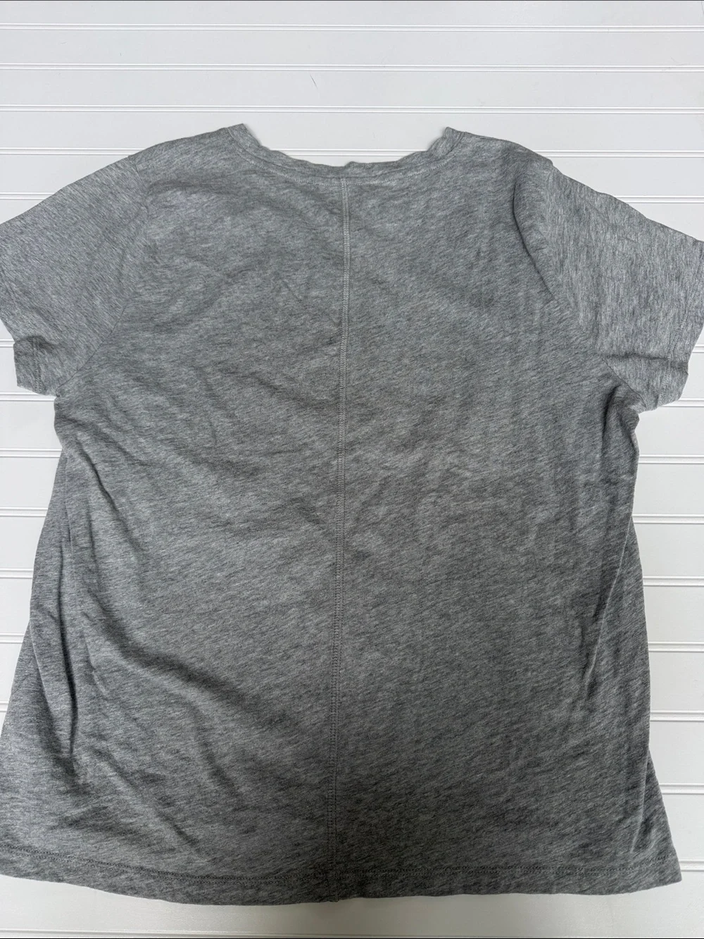 (347)J.Crew Girlfriend Tee XL Gray 100% Cotton Relaxed Short Sleeve T-Shirt
